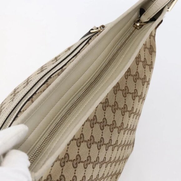 GUCCI GG Canvas Shoulder Bag outlet Beige Auth - Picture 7 of 16